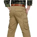 Men's Spring and Autumn Thick Casual Pants, Straight-leg Cotton Trousers, Loose Cargo Style, Comfortable and Durable. — photo 6