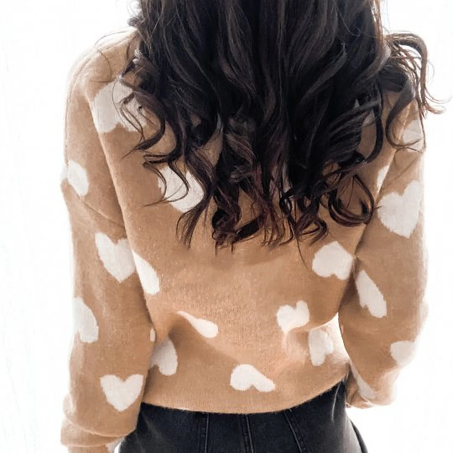Title 5, Dames Fashion Pullover Love Sweater Comfortabel...