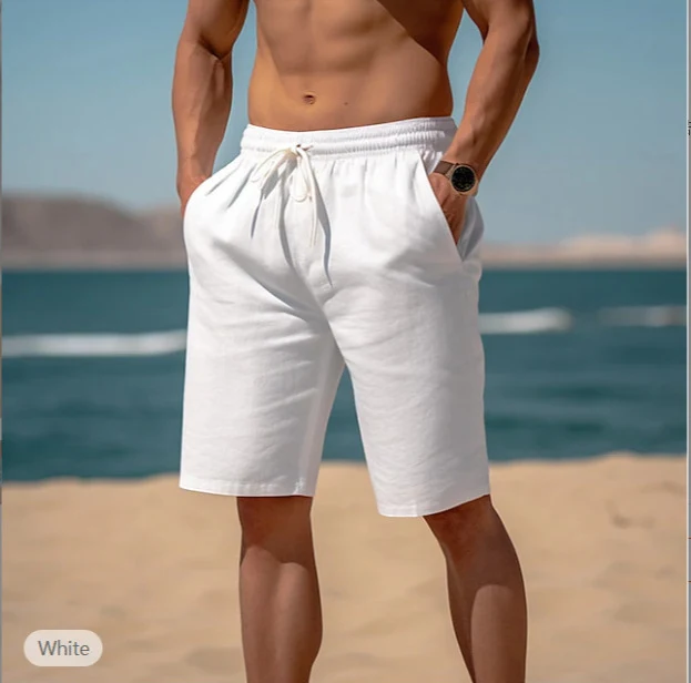 Breathable straight shorts with drawstring elastic waist, offering comfort and ease of movement, perfect for warm weathe — photo 7