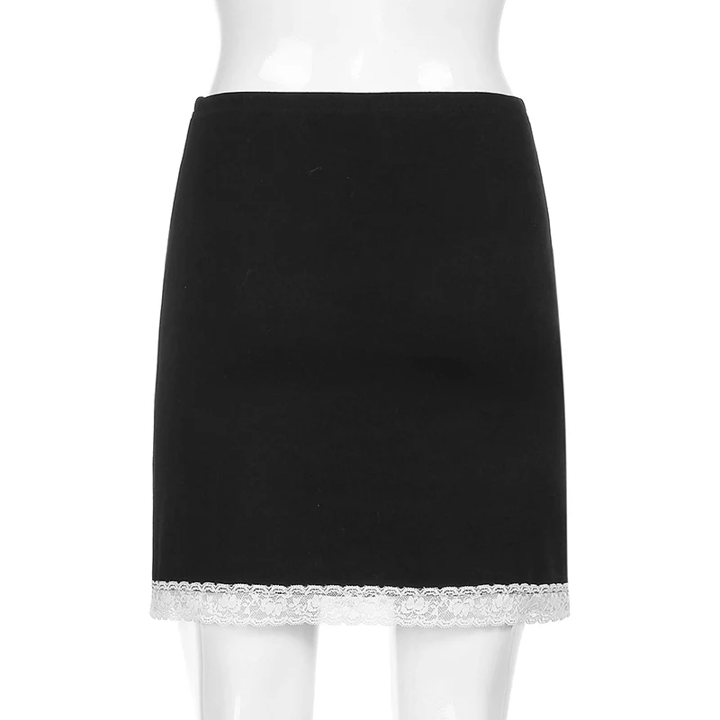 Title 10, Womens Lace and Elastic Short Skirt with Hip W...