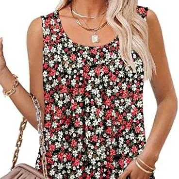 Title 3, Dames mouwloze losse vest met print. Comfortabe...