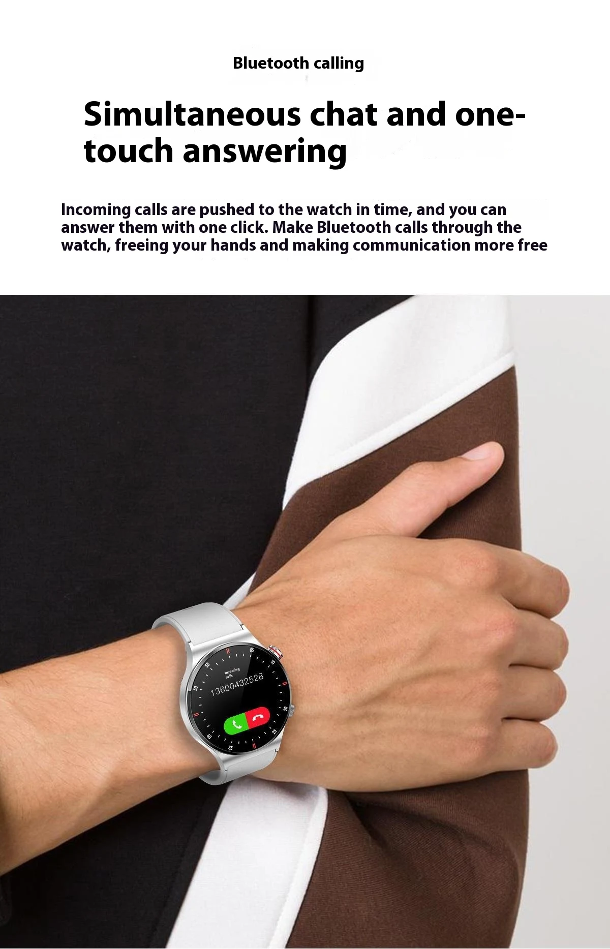 Title 1, Smartwatch de pulseira de silicone versátil par...