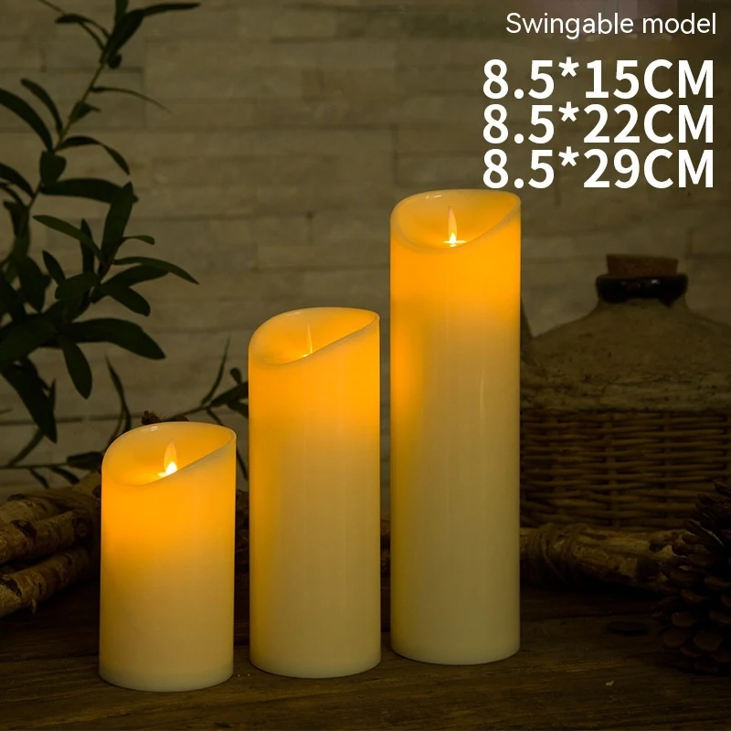 Vela Eletrônica de Simulação Plástica com Balanço Decoração para Casamento e Casa. Ideal para criar um ambiente seguro e acolhedor. — foto 9