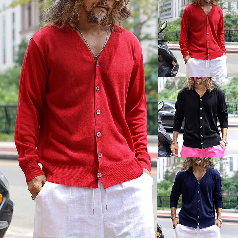 Autumn and Winter Knitted Sweater Men's Top, a warm and comfortable sweater. Perfect for layering and keeping you cozy i — photo 4
