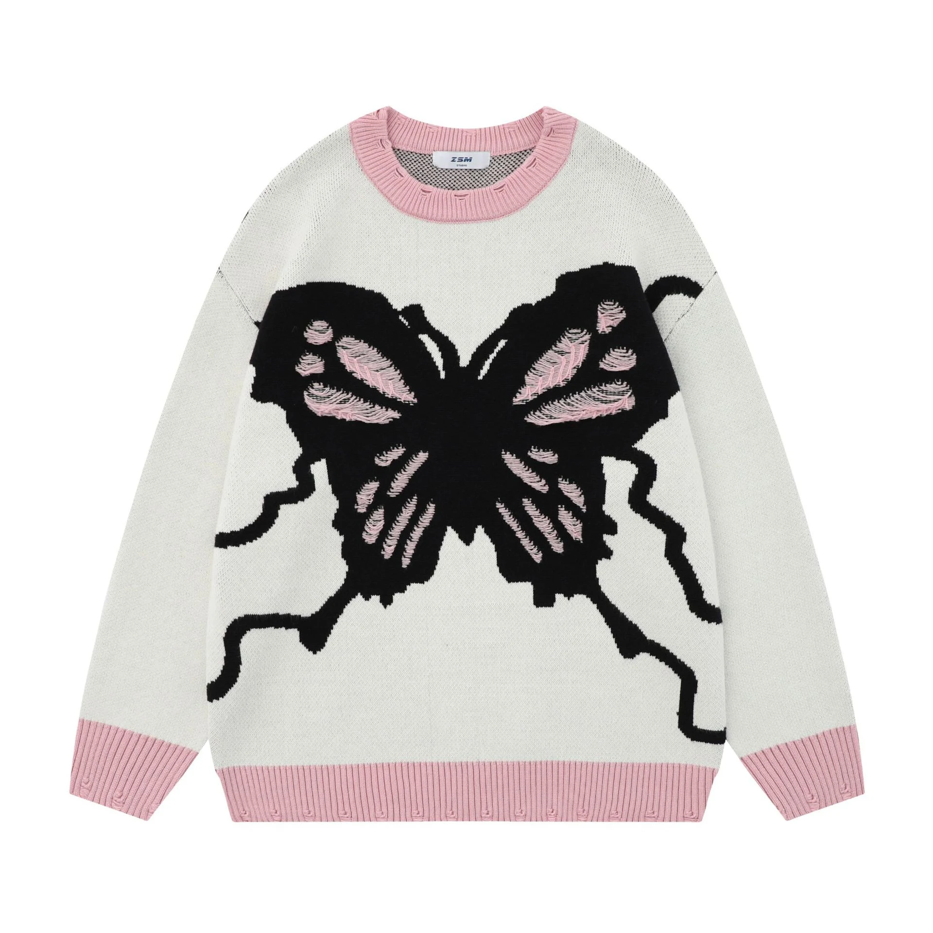 Loose Sweet Cute Jacquard Round Neck Knitted Sweater. Cozy and charming sweater for a comfortable and stylish everyday l — photo 22