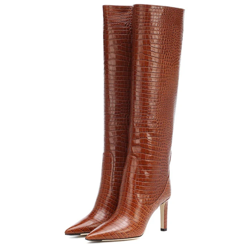 Title 10, Botas femininas altas, sensuais e plus size par...