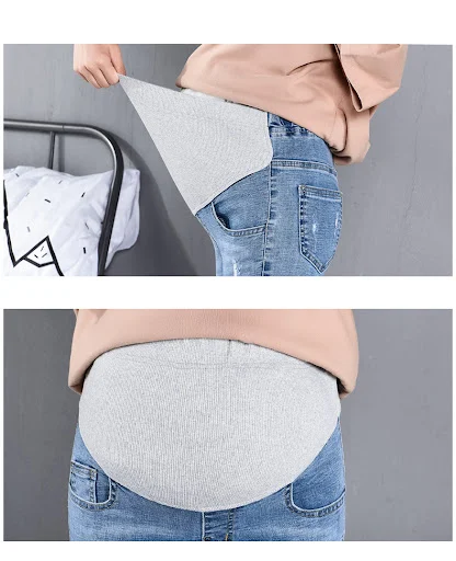 Title 5, Schwangerschaftsjeans Neun-Punkt Bleistift Elas...