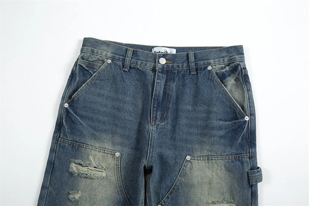 Title 8, Punk Washed And Worn Ripped Jeans in Vintage Am...