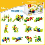 Blocos de construção magnéticos puros, partículas grandes, brinquedos para montar, estimulam a criatividade e habilidades motoras. — foto 3