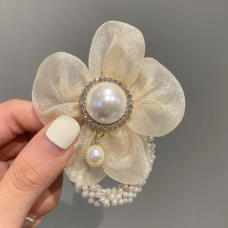 Title 2, Delicate Pearl Flower Ball Hair Circle Elevate ...