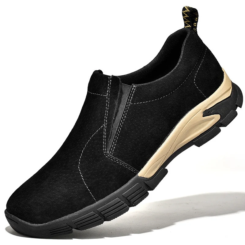 Sapatos masculinos casuais de couro camurça fosco respiráveis, perfeitos para conforto e estilo. Leves e ideais para uso diário em diversas ocasiões. — foto 12