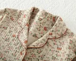 Women's Fashion Leisure Warm Quilted Floral Lapel Homewear offers ultimate comfort and style for relaxing at home. — photo 9