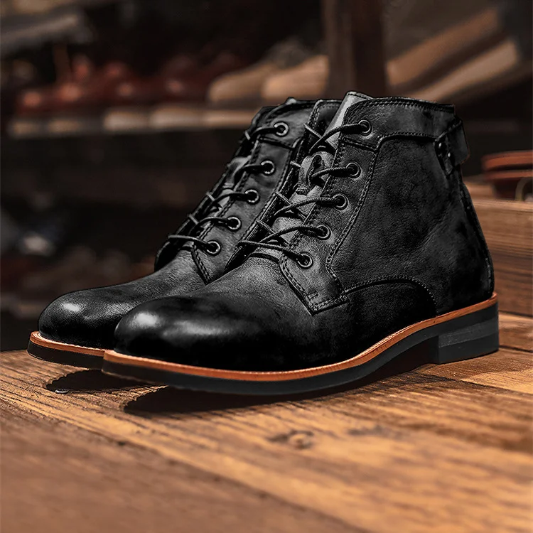 Botas Martin estilo cáqui Ami Masculinas Sapatos resistentes e estilosos para homens. Conforto e durabilidade para uso diário. Design clássico e versátil para qualquer ocasião. — foto 4
