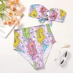 Women's Split High Waist Printed Swimsuit, offering comfort and style for beach or pool. Enjoy a flattering fit and fash — photo 8