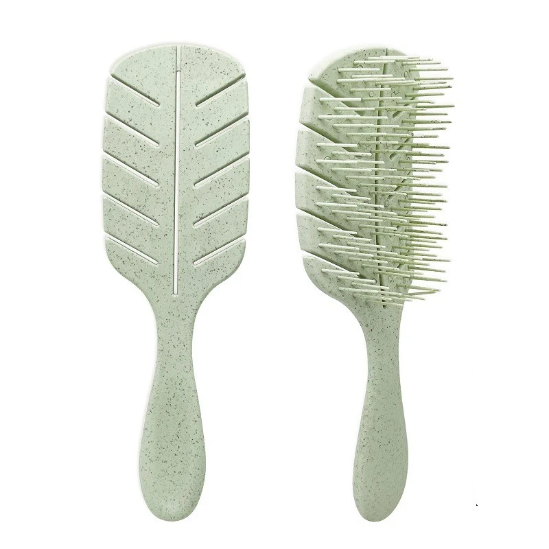 Dual-use hollow smooth hair comb for blowing, straightening, curling, drying, wet and dry, offering effortless styling a — photo 1