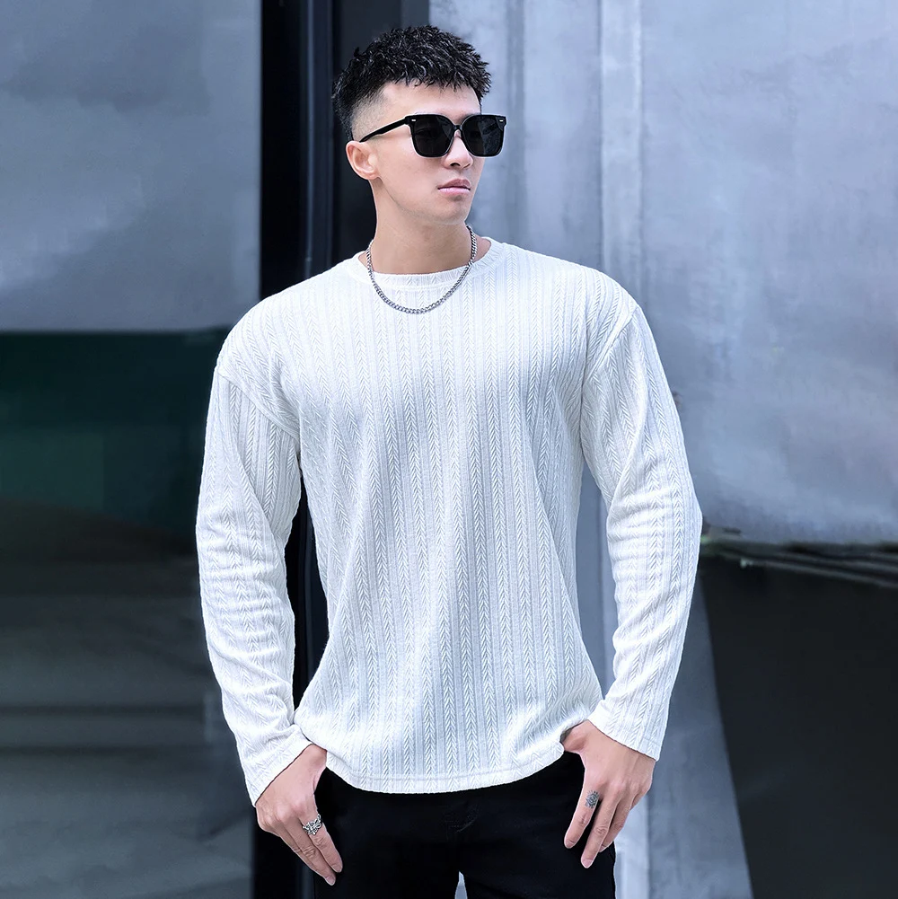 Men's Fitness Sportswear Long Sleeved T-shirt Breathable Quick-Dry Workout Top Perfect for Running Gym Training and Outd — photo 6
