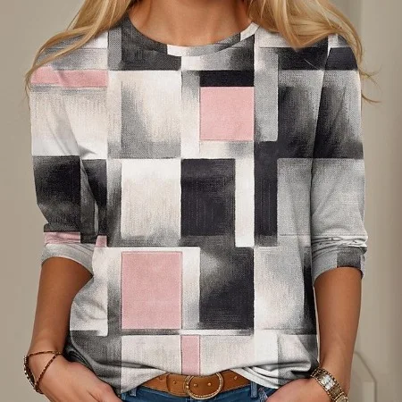 Slim-fit long sleeve t-shirt with round neck and digital printing. A comfortable and stylish choice for everyday wear, p — photo 6