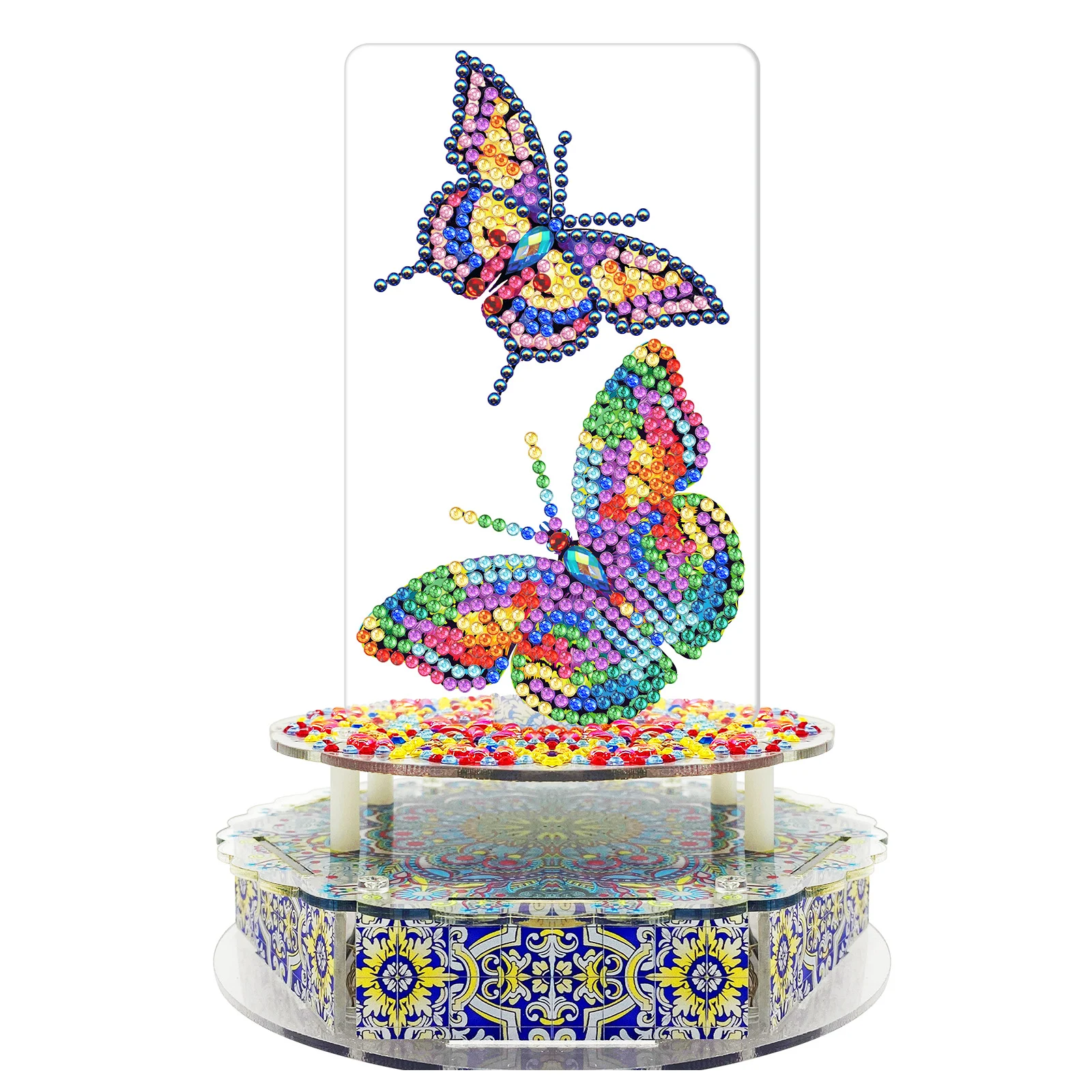 Title 6, Handmade Point Diamond Music Box DIY Diamond Pa...
