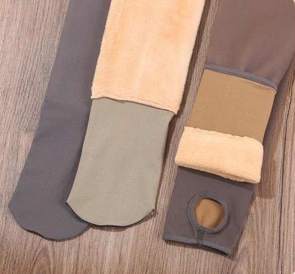 Title 12, Womens solid color plus velvet padded leggings...