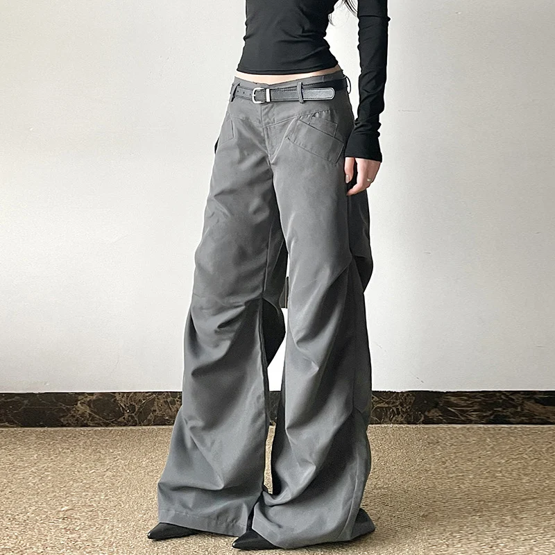 Women's European and American Retro Loose Low Waist Wide Leg Pants, offering a comfortable and stylish fit, perfect for — photo 2