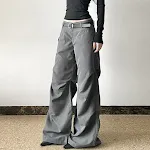 Women's European and American Retro Loose Low Waist Wide Leg Pants, offering a comfortable and stylish fit, perfect for — photo 2