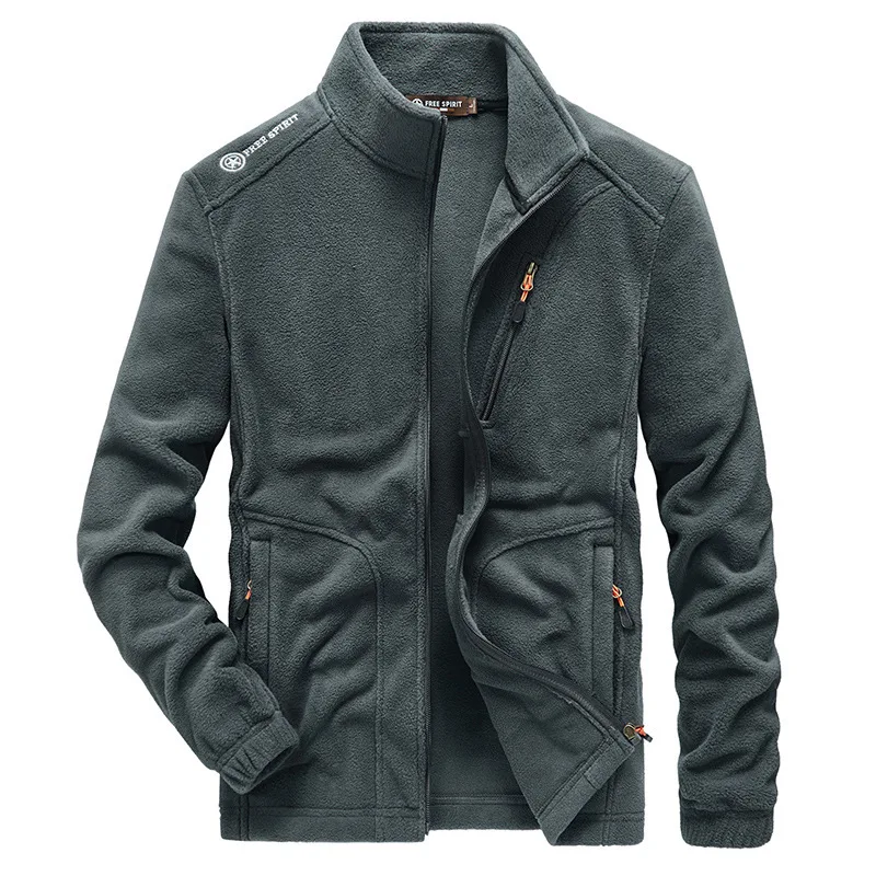 Jaqueta masculina de fleece grosso e quente para outono e inverno, casaco aconchegante e grosso, perfeito para o frio intenso. — foto 2