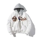 White Letter Hooded