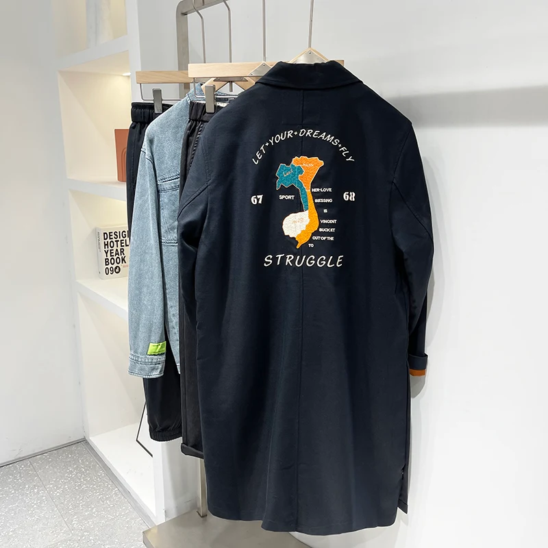 Title 2, Sufeng Wanzhen Embroidered Mens Mid-length Tre...