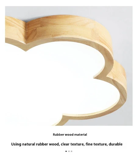 Title 12, Solid Wood Ceiling Lamp for Master Bedroom, Sim...