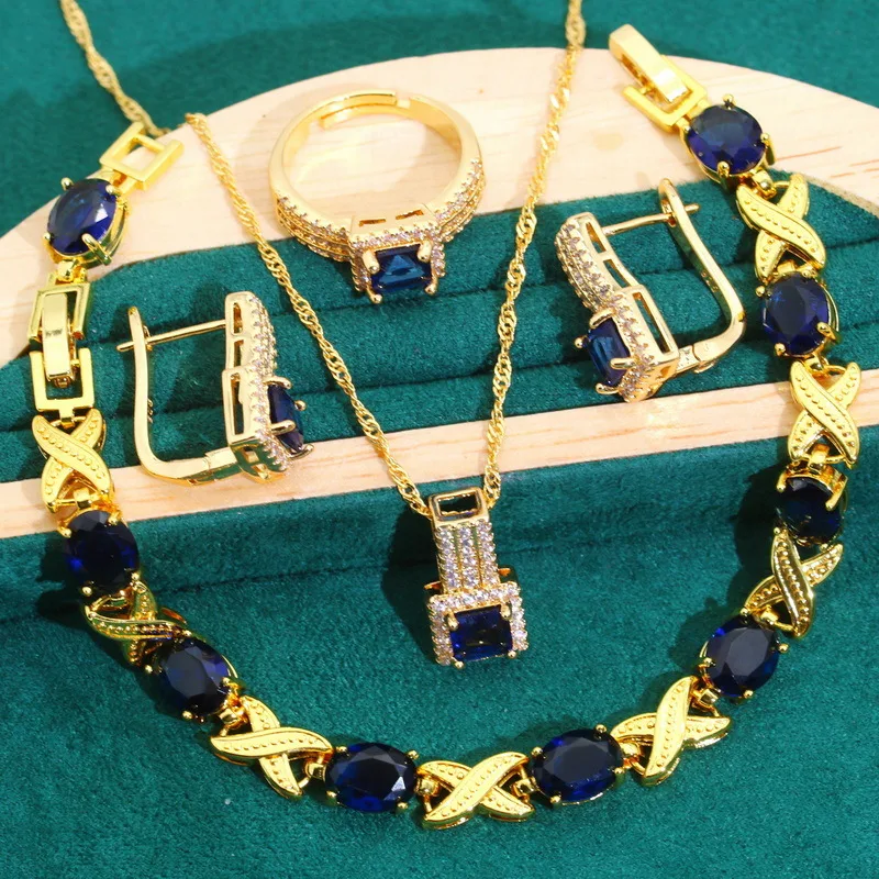Conjunto de pulseira e brincos de zircônia fashion, adicione brilho e sofisticação ao seu visual, perfeito para diversas ocasiões. — foto 3