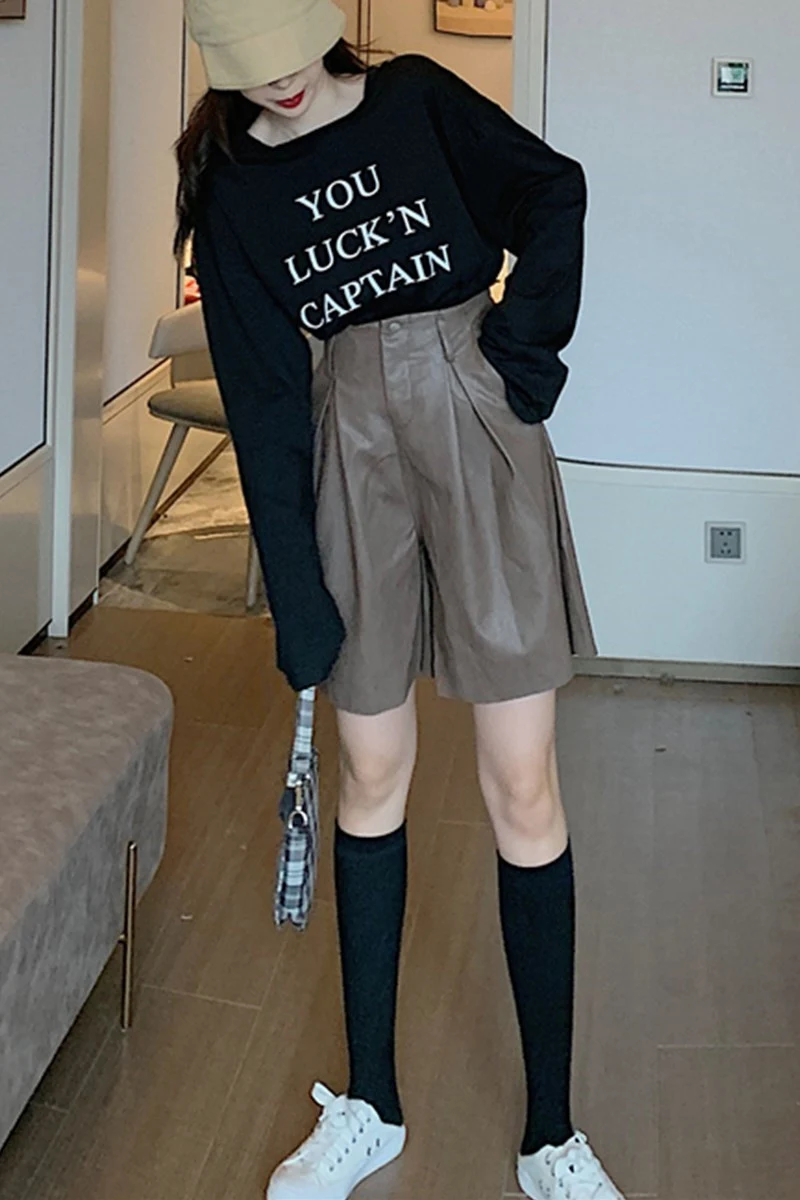 Title 6, High waist PU leather pants for women. Elevate ...