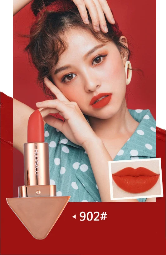 Gouden matte lipstick, fluweelzachte rode lipgloss, waterdicht, langdurig, Koreaanse cosmetica voor perfecte lippen — foto 4