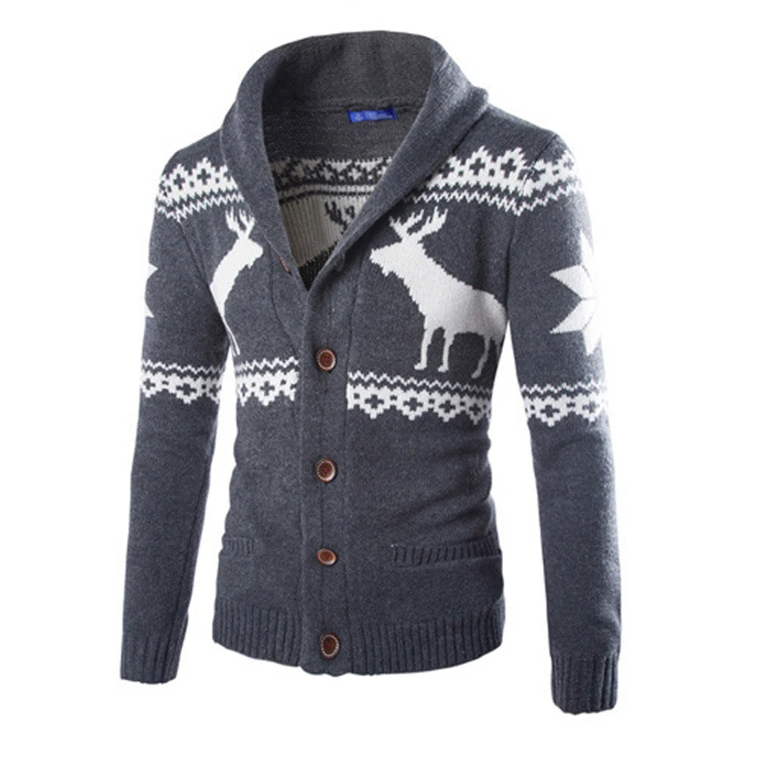 Maglione maschere da uomo per maglione di Natale cardigan — foto 4