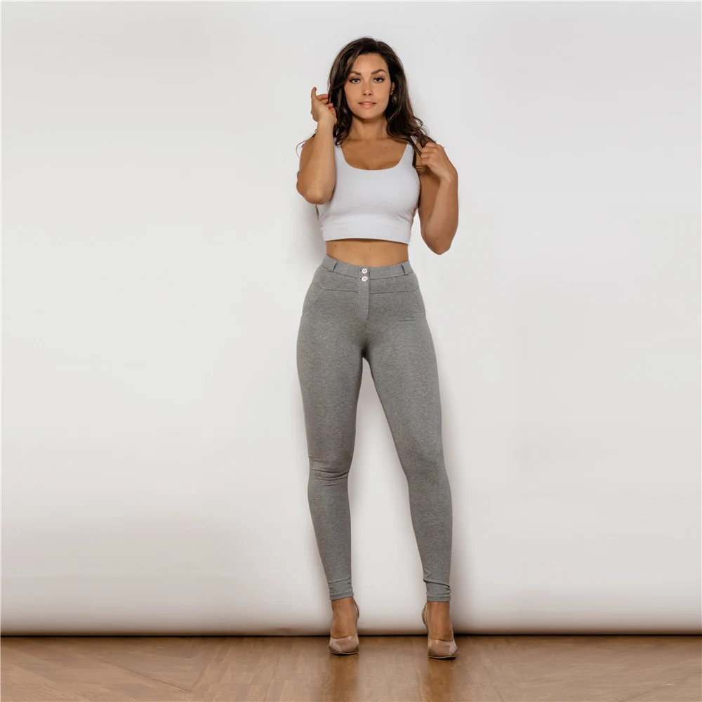 Shascullfites Melody Leggings Algodón Levanta Glúteos Grises Push Up Pantalones Mujer Moldeadores Booty Perfecta Figura. — foto 9
