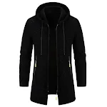 Men's Hooded Mid-length Thin Velvet Loose Plus Size Knitted Cardigan Top Coat, offering comfort and style for everyday w — photo 13