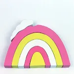 Pink yellow white
