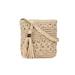 Handgemaakte Geweven Zomer Vakantie Strand Kleine Crossbody Tas voor Dames, Stro, Perfect voor zomerse uitjes — foto 1