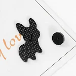 Broche de cachorro de desenho animado com óleo pingando, alfinete de lapela, distintivo de liga, um acessório divertido e estiloso para roupas e bolsas. — foto 3
