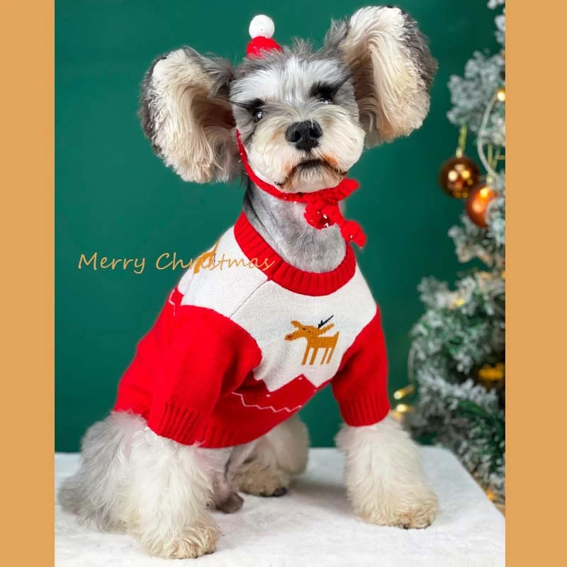 Title 2, Dog Clothes Autumn And Winter Knit Sweater Warm...
