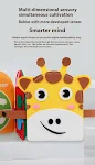 Lousa de feltro colorida em forma de girafa para aprendizado, estimula criatividade, habilidades motoras finas e interação educativa. — foto 7