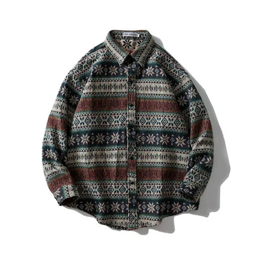 Title 3, Retro Woolen Jacket with Long Sleeve Shirt. A w...