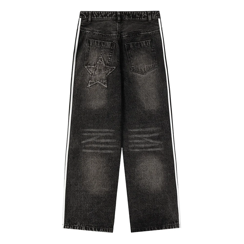Title 9, Calças jeans masculinas americanas com rasgos e...