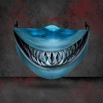 Máscara de Halloween estampada para fantasias assustadoras. Ideal para festas temáticas e eventos. Destaque-se com designs únicos e originais. — foto 15