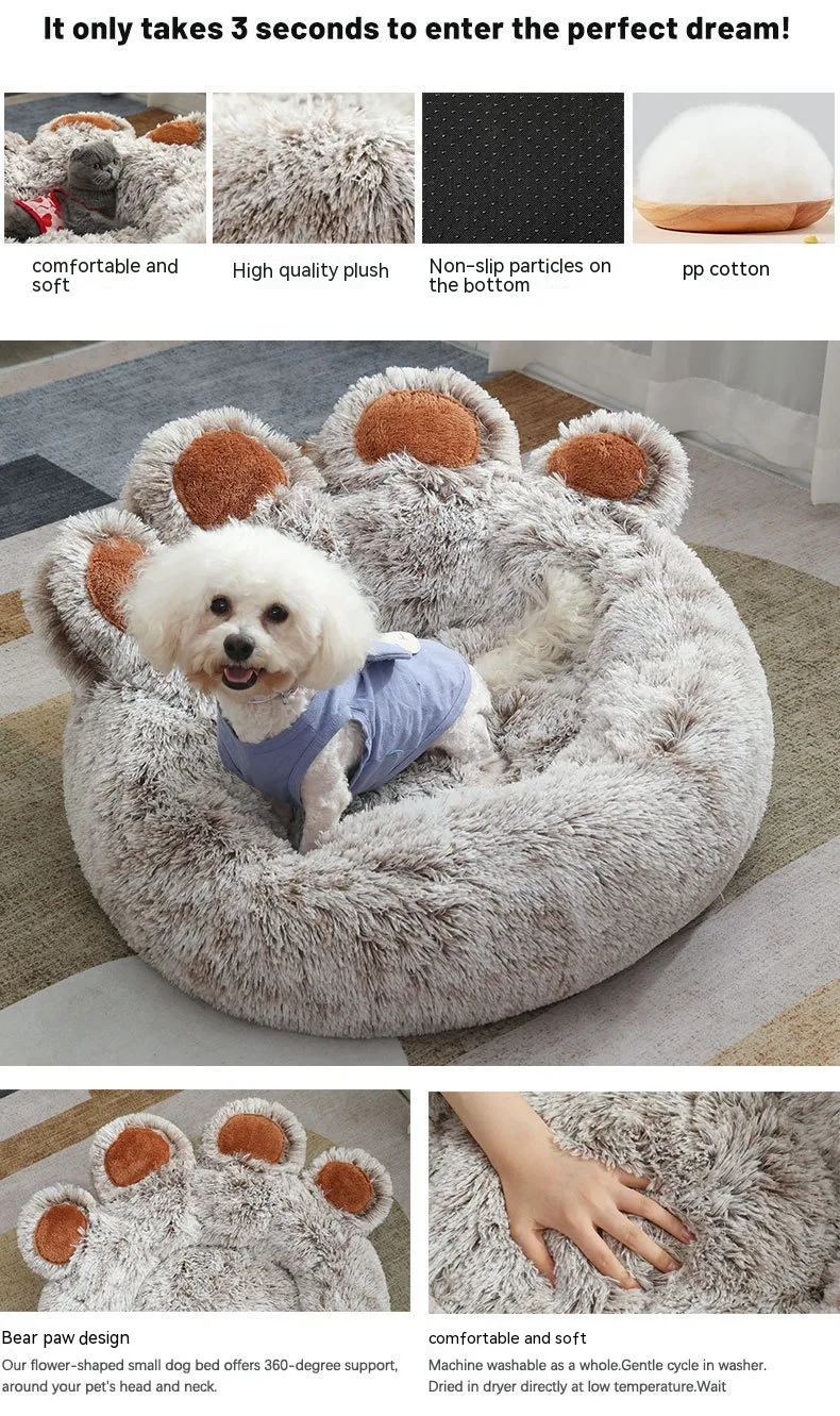 Title 3, Plush Cathouse Doghouse Pet Bed Winter Warm Han...