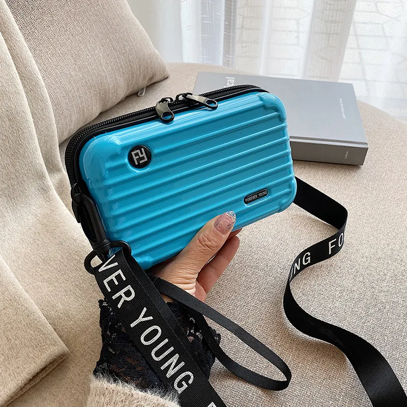 Title 18, Bolsa feminina transversal em formato mini mala...