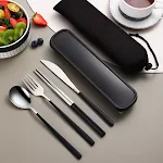 Stainless Steel Portable Gift Cutlery Set. Perfect for travel, picnics, and outdoor dining. Enjoy your meals with style — photo 11