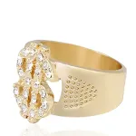 Anel com símbolo de dólar, acessório estiloso para homens e mulheres. Expresse seu sucesso com este anel moderno e atraente. — foto 2