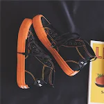 Sapatilhas femininas de lona cano alto simples Conforto e estilo para o dia a dia. Sapatos versáteis para diversas ocasiões. Leves e fáceis de combinar. — foto 5