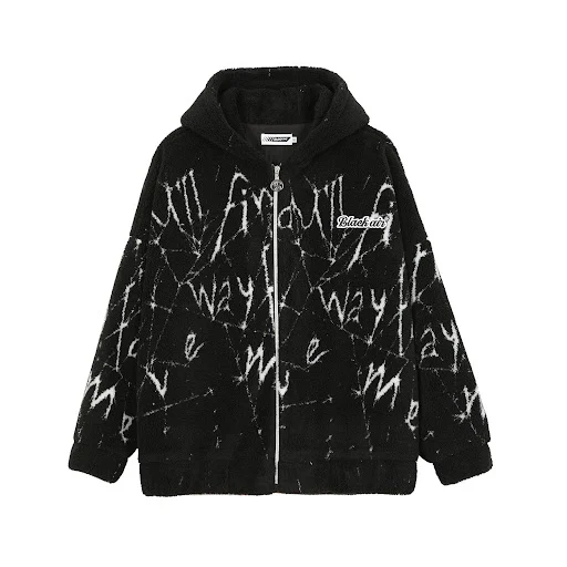 Title 4, Lamb Wool New Loose Male Coat Comic Girl