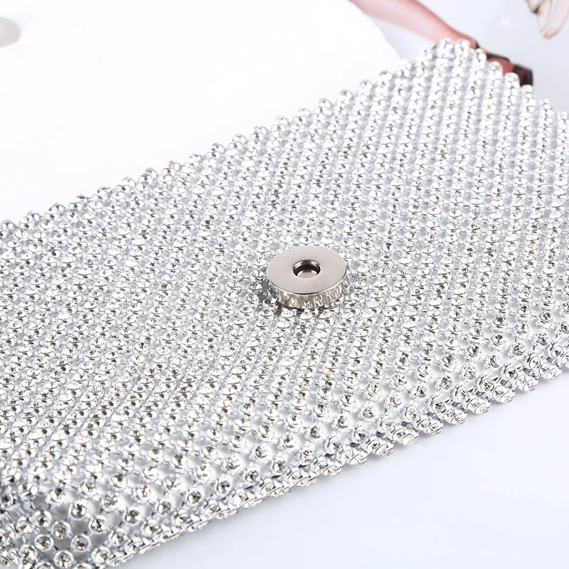 Title 2, Bolsa de Mão para Noite com Diamantes Artesanal...